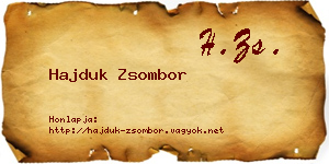 Hajduk Zsombor névjegykártya