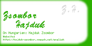 zsombor hajduk business card